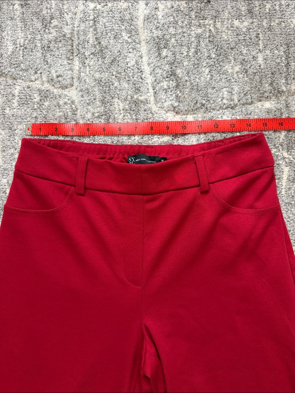 New York & Company Red Wide Leg Dress Pants Size Medium - Picture 6 of 8